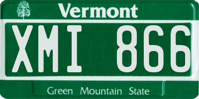 VT license plate XMI866