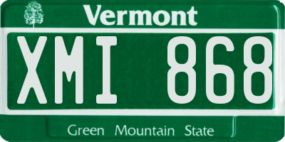 VT license plate XMI868