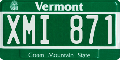 VT license plate XMI871