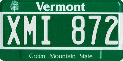 VT license plate XMI872