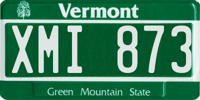 VT license plate XMI873