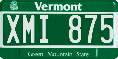 VT license plate XMI875