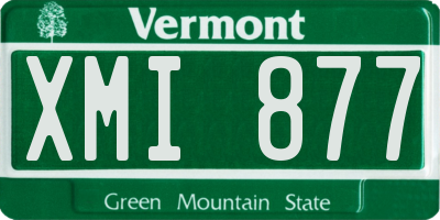 VT license plate XMI877