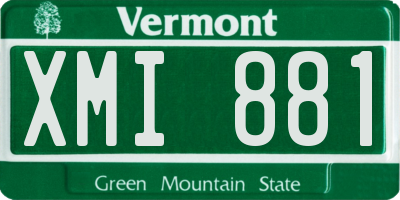 VT license plate XMI881