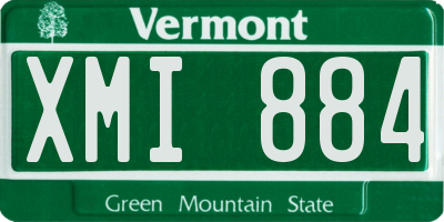 VT license plate XMI884