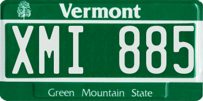 VT license plate XMI885