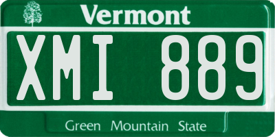 VT license plate XMI889
