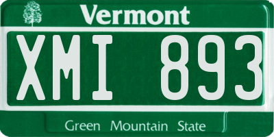 VT license plate XMI893