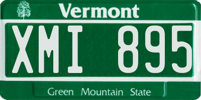 VT license plate XMI895