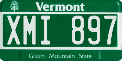 VT license plate XMI897