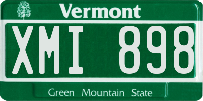 VT license plate XMI898