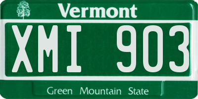 VT license plate XMI903