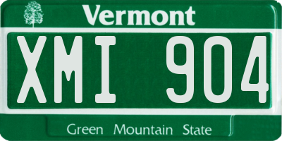 VT license plate XMI904