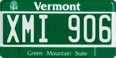 VT license plate XMI906