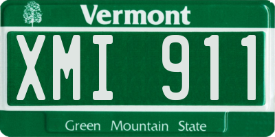 VT license plate XMI911