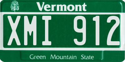 VT license plate XMI912