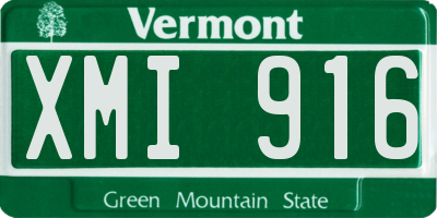 VT license plate XMI916