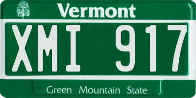 VT license plate XMI917