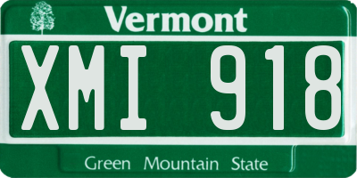 VT license plate XMI918