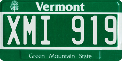 VT license plate XMI919