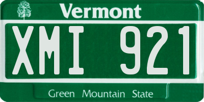 VT license plate XMI921