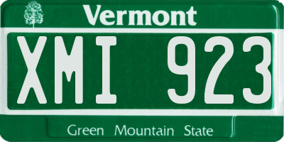 VT license plate XMI923