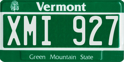 VT license plate XMI927