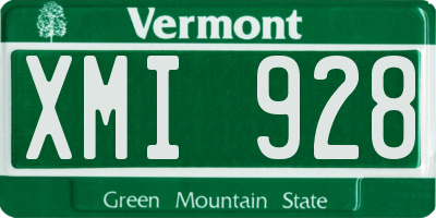 VT license plate XMI928