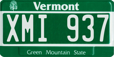 VT license plate XMI937