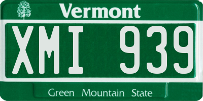 VT license plate XMI939