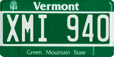 VT license plate XMI940