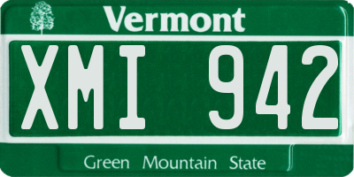 VT license plate XMI942