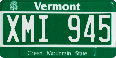 VT license plate XMI945
