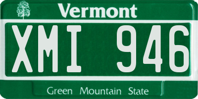 VT license plate XMI946