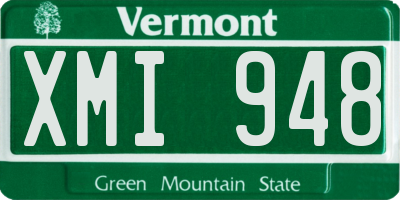 VT license plate XMI948
