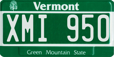 VT license plate XMI950