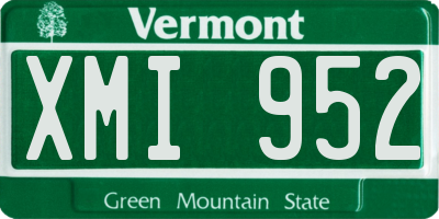 VT license plate XMI952