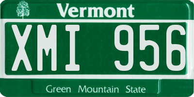 VT license plate XMI956