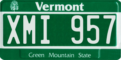 VT license plate XMI957