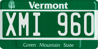 VT license plate XMI960