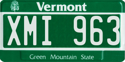 VT license plate XMI963