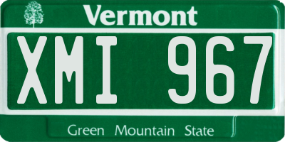 VT license plate XMI967
