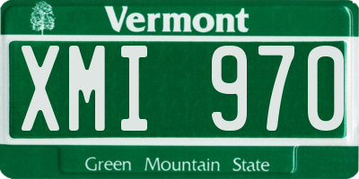 VT license plate XMI970