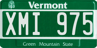VT license plate XMI975