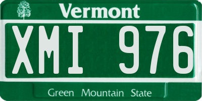 VT license plate XMI976