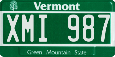 VT license plate XMI987