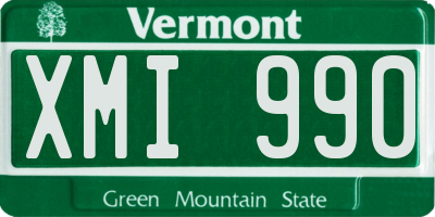 VT license plate XMI990