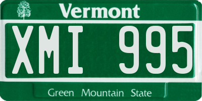 VT license plate XMI995