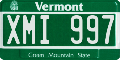 VT license plate XMI997