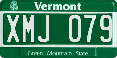 VT license plate XMJ079